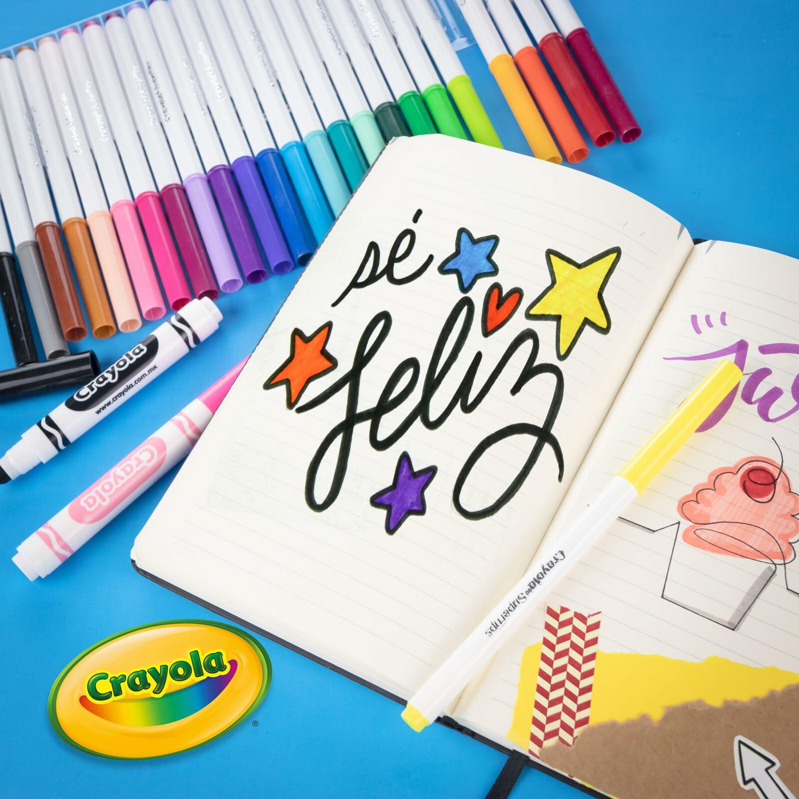 Crayola Washable Markers Super Tips 50ct Assorted Colors Fine Point