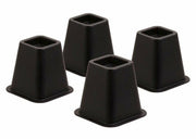 Bed Riser Elevators Black Plastic 5.25"h x 6.25"dia 6" Elevation Set