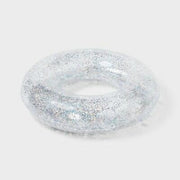Sun Squad 36" Inflatable Glitter Swim Tube Clear Water Float