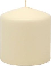 [Like New] 6 Pack Ivory Wax Pillar Candles 3x3 Inch 18 Hour Unscented Traditional Wedding