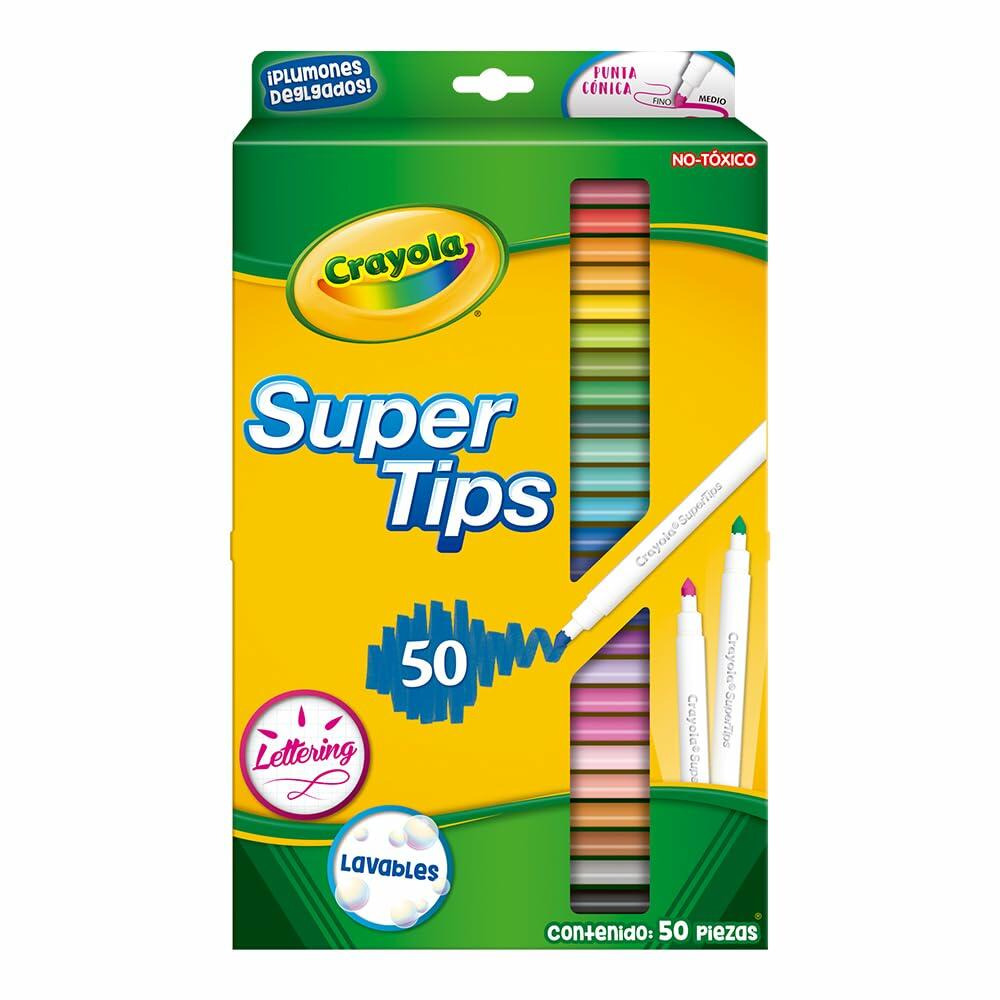 Crayola Washable Markers Super Tips 50ct Assorted Colors Fine Point