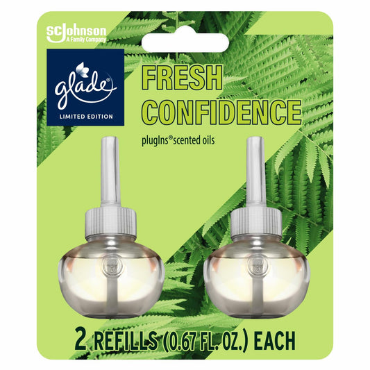 Glade PlugIns Refills Fresh Confidence Scented Oil 0.67oz 2 Count