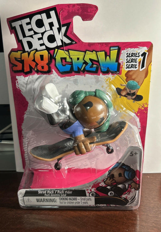 Tech Deck Sk8 Crew Single Pack Series 1 Shred Green Plastic Figure