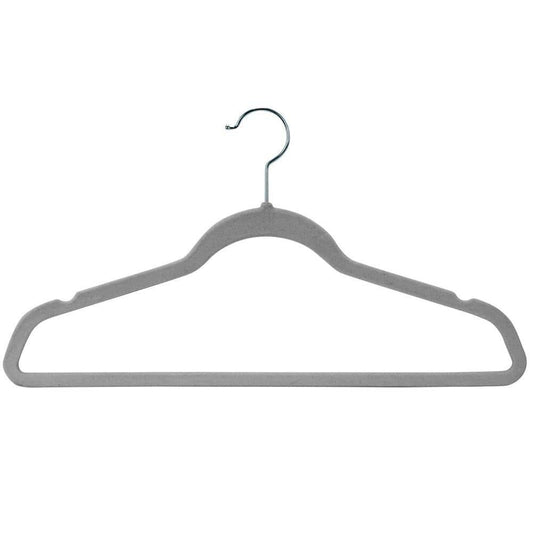 Laura Ashley Kids Velvet Hangers Heathered Gray 25pk Non-Slip 13.5in Gray