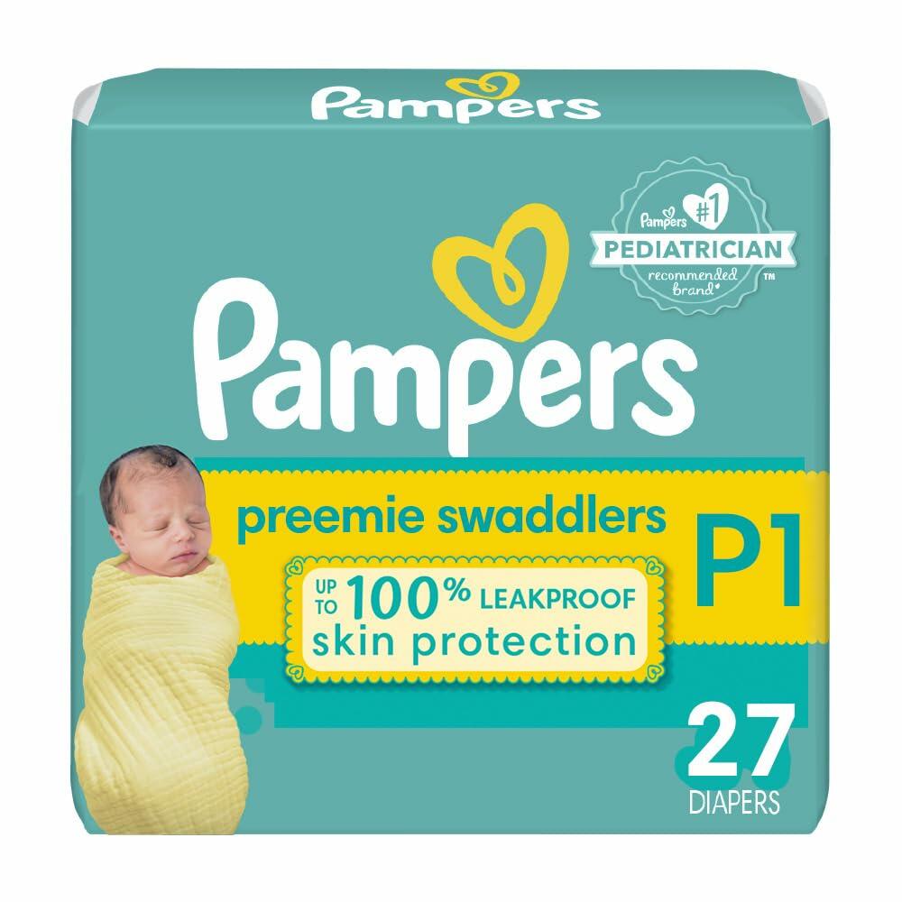 [Like New] Pampers Swaddlers Diapers Ultra Absorbent Preemie 27 Count Size P1
