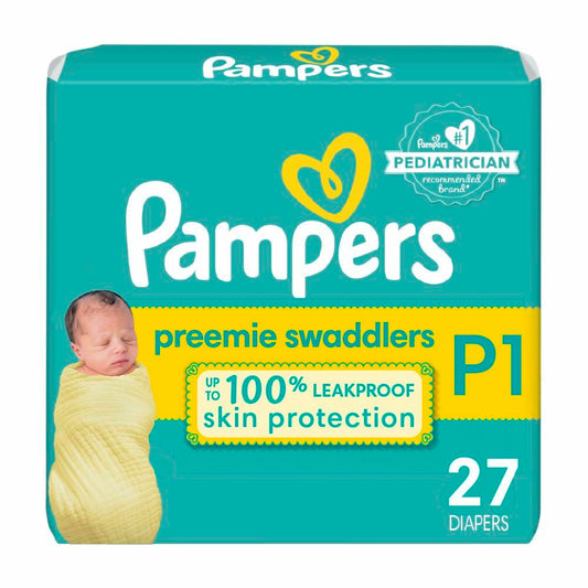 [Like New] Pampers Swaddlers Diapers Ultra Absorbent Preemie 27 Count Size P1