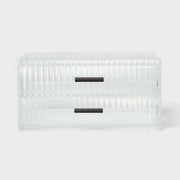 [Like New] Threshold Clear Ribbed Acrylic Stacking Drawers Organizer