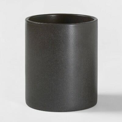 Threshold Stoneware Tilley Utensil Holder Black 6.5in x 5.5in x 5.5in