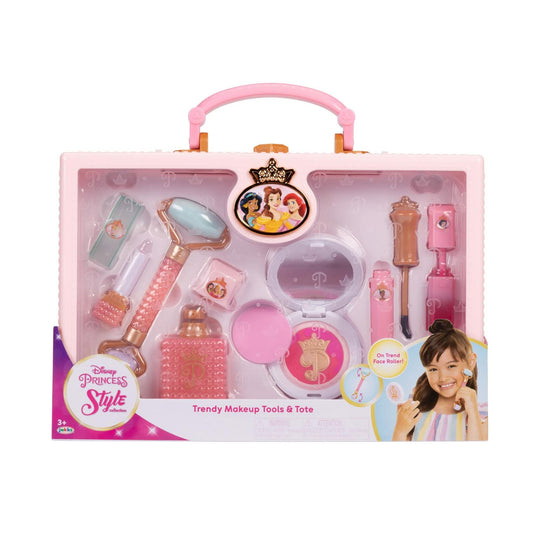 Disney Princess Style Collection Girls Makeup Tote Bag with 8 Play Tools