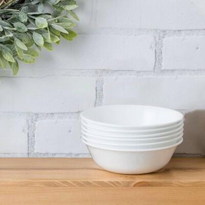 Corelle Livingware Soup Cereal Bowl 18oz 6 Pack Winter Frost White