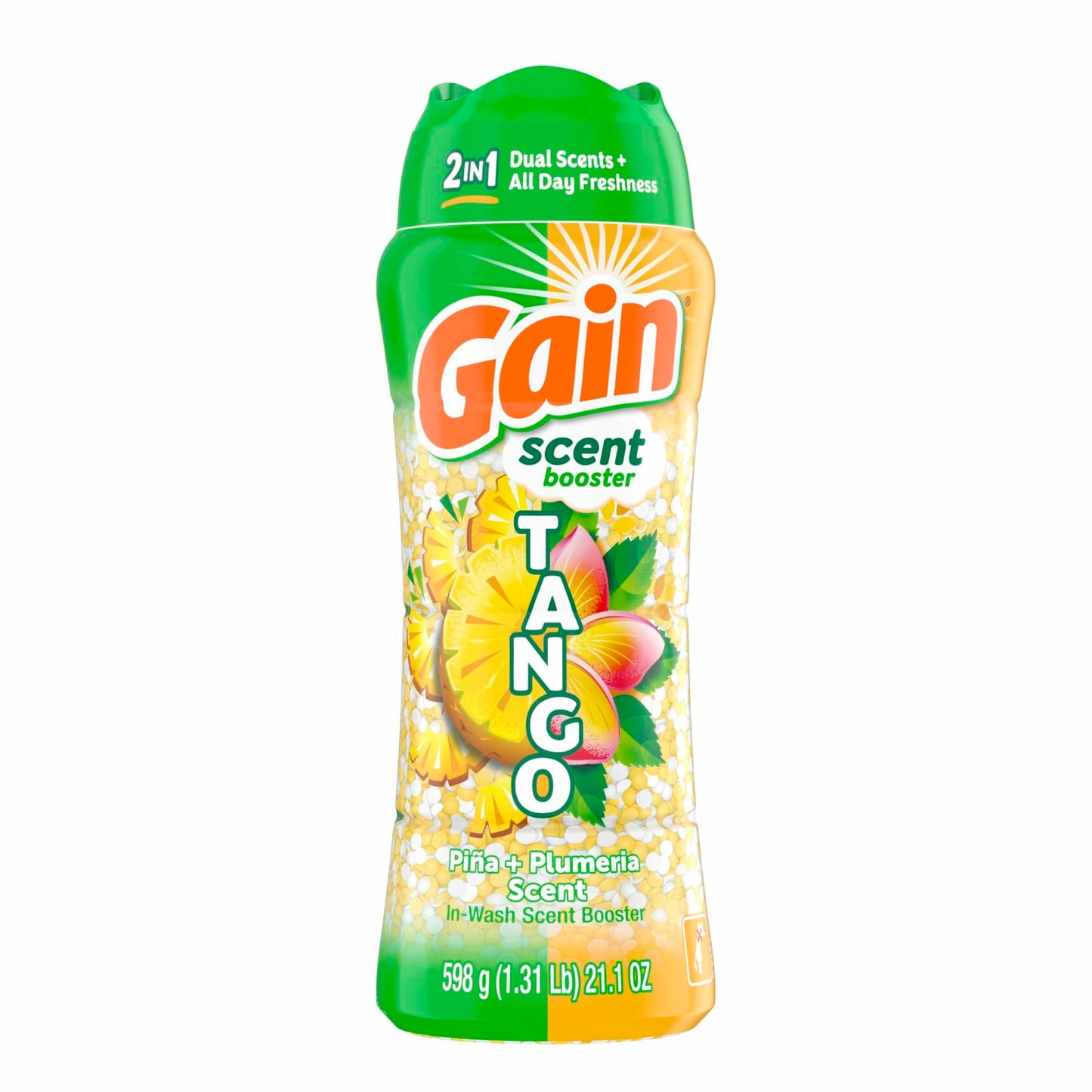 [Like_new] Gain Tango 2-in-1 Laundry Scent Booster Beads Piña Plumeria Scent 21.1oz