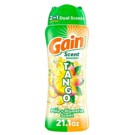 [Like_new] Gain Tango 2-in-1 Laundry Scent Booster Beads Piña Plumeria Scent 21.1oz