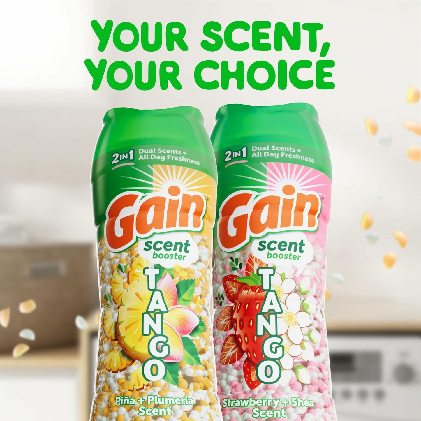 [Like_new] Gain Tango 2-in-1 Laundry Scent Booster Beads Piña Plumeria Scent 21.1oz