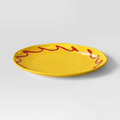 Threshold Coastal 12.5" Round Stoneware Serving Platter Ceramic