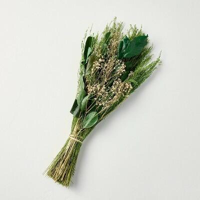 Hearth & Hand Preserved Mixed Leaf Grass Bundle 20" Green Artificial
