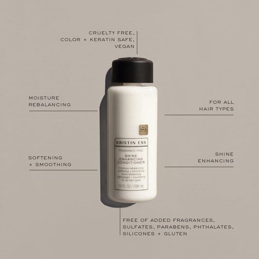Kristin Ess Hair Fragrance Free Shine Enhancing Conditioner Vegan 10 fl oz