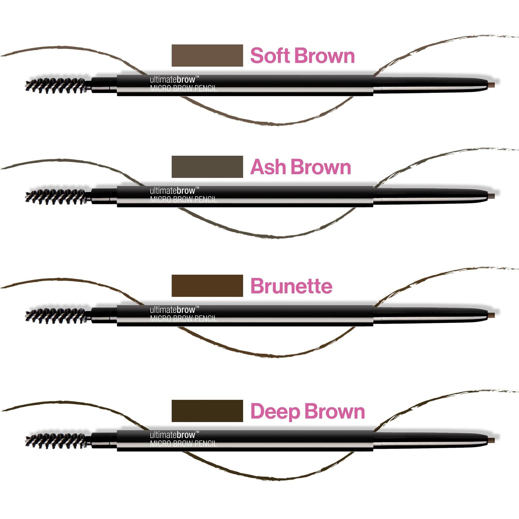 wet n wild Ultimate Brow Micro Eyebrow Pencil Soft Brown 1.5mm Tip 1 Count