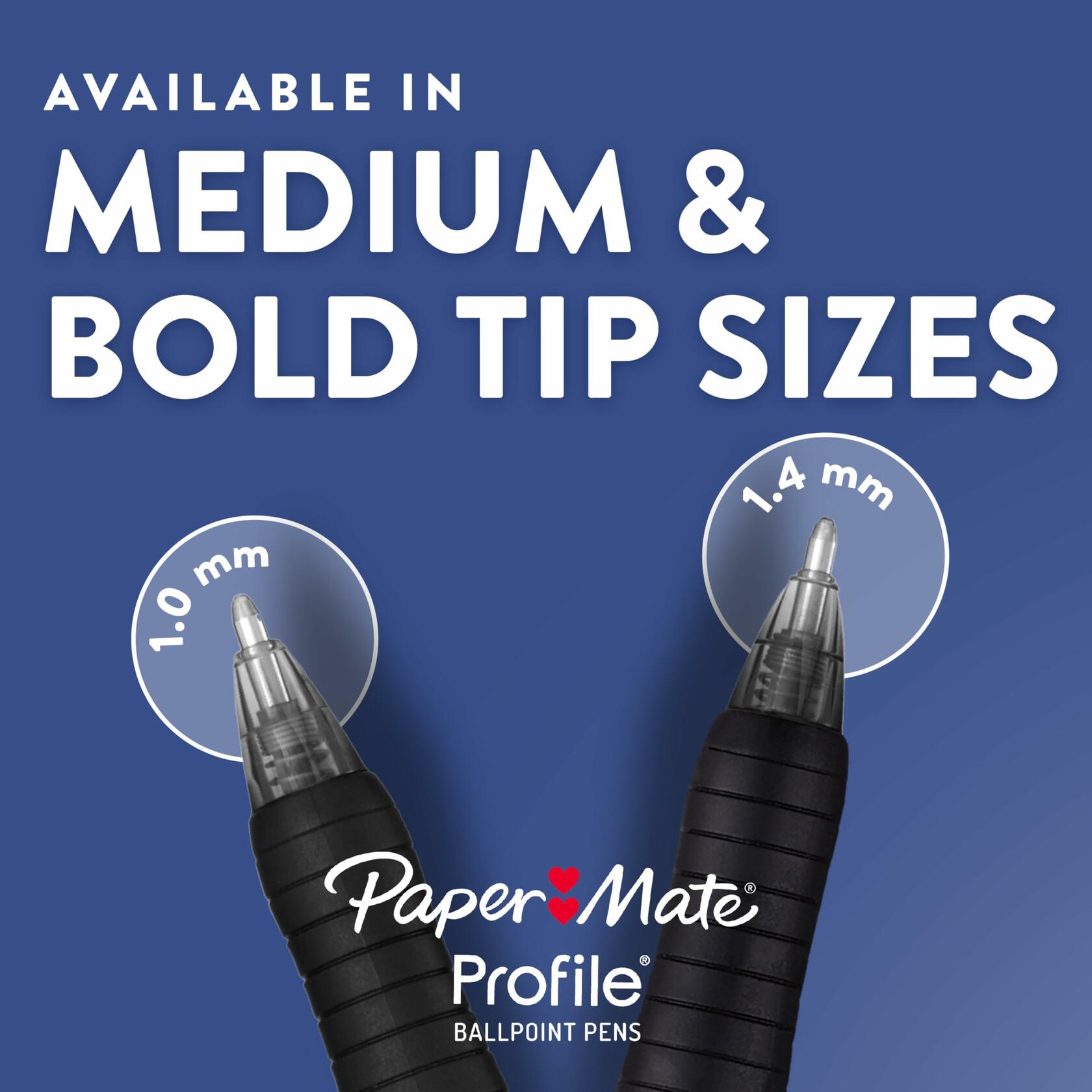 Paper Mate Profile Retractable Ballpoint Pens Assorted Colors 8-Count