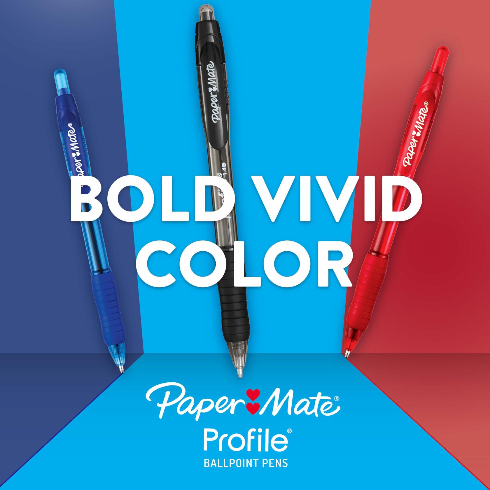 Paper Mate Profile Retractable Ballpoint Pens Assorted Colors 8-Count