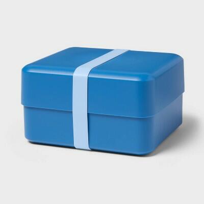 [Like_new] Sun Squad™ Bento Box Blue Plastic 7in x 4in 2 Compartments