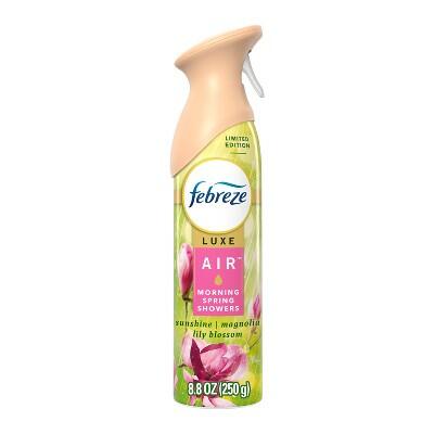 Febreze Luxe Air Mist Morning Spring Showers Scent 8.8oz Disposable