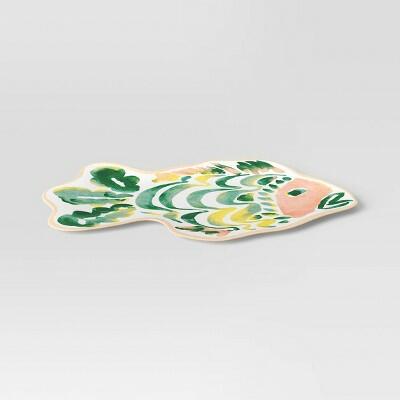Threshold Coastal 17" Figural Fish Serving Platter Multicolor
