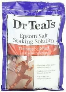 Dr Teal's Pure Epsom Salt Soaking Solution Rosemary Mint 3 lbs Pack of 3
