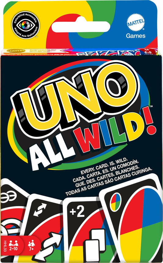 Mattel UNO All Wild Card Game 112 Cards Family Game Night Ages 7+
