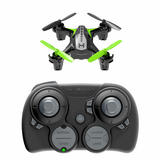[Like New] Sky Viper Dash Nano Drone Black Green Compact Indoor Flying Quadcopter