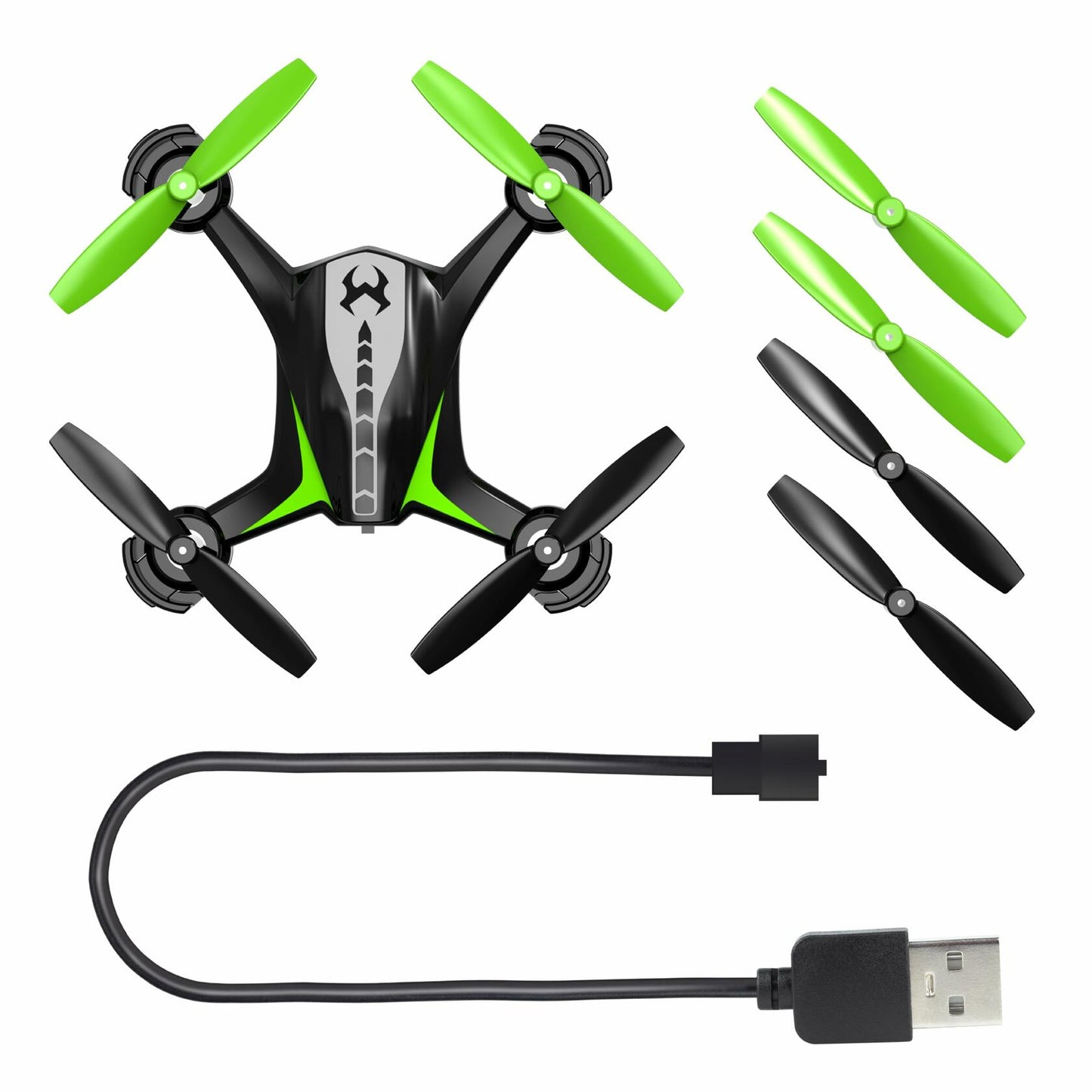 [Like New] Sky Viper Dash Nano Drone Black Green Compact Indoor Flying Quadcopter