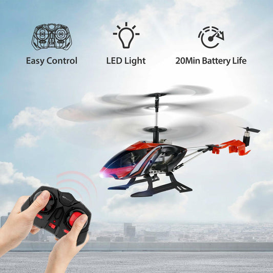 [Like_new] AlphaToys RC Helicopter Sky Rover Knight Vision LED Lights Red. Up to 7 minutes