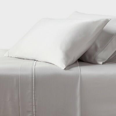 Threshold Twin XL 320TC Cool TENCEL Lyocell Sheet Set Light Gray Size Twin XL