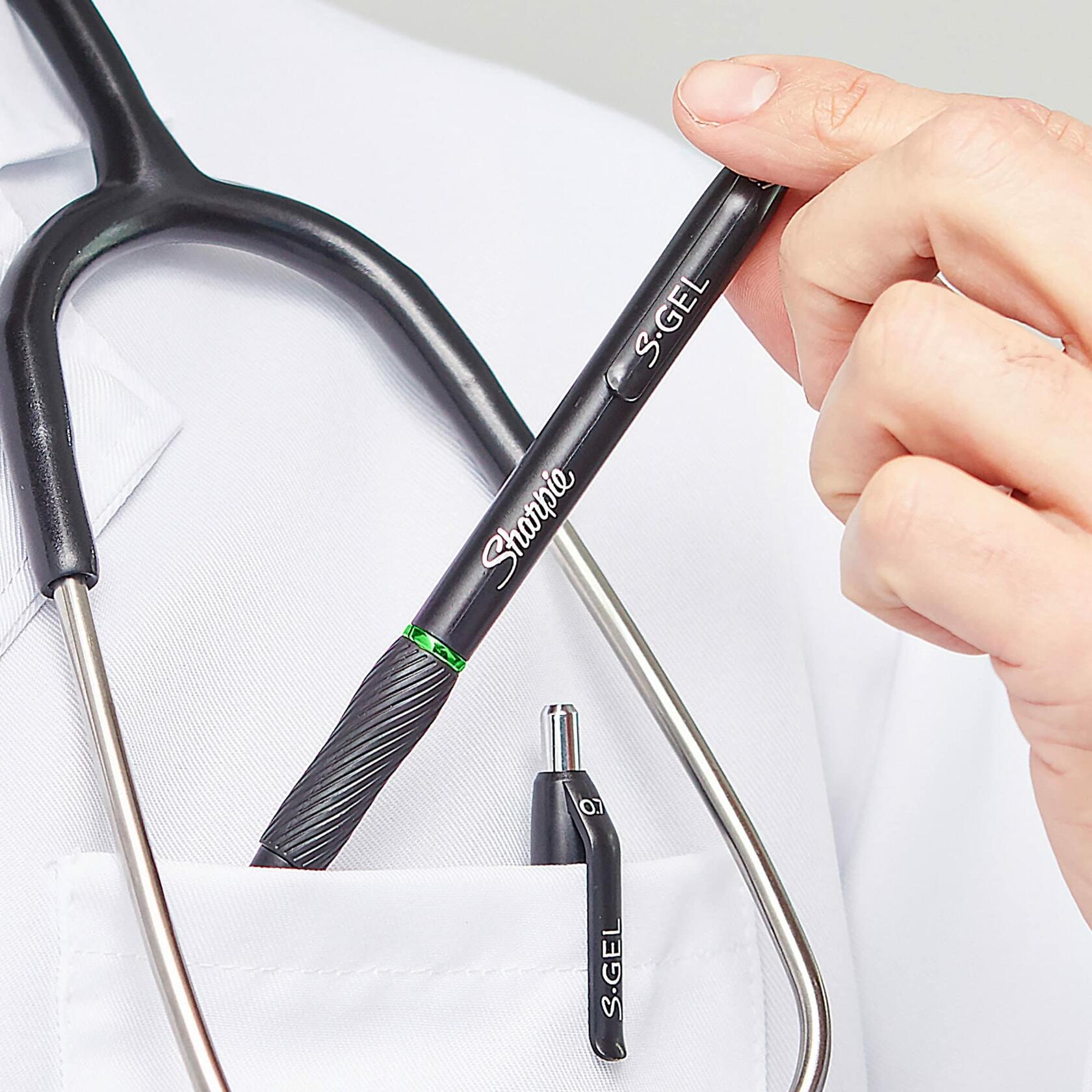 Sharpie S Gel Pens Medium Point 0.7mm Black Barrel Assorted Ink 4 Pack