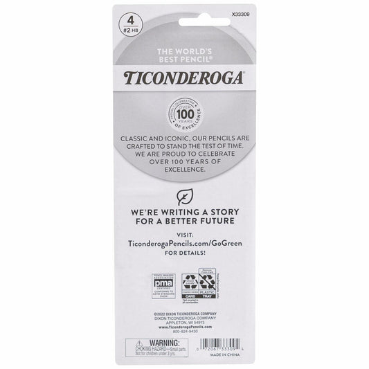Ticonderoga My First Primary #2 Beginner Pencils Pre-Sharpened Yellow 4 Ct