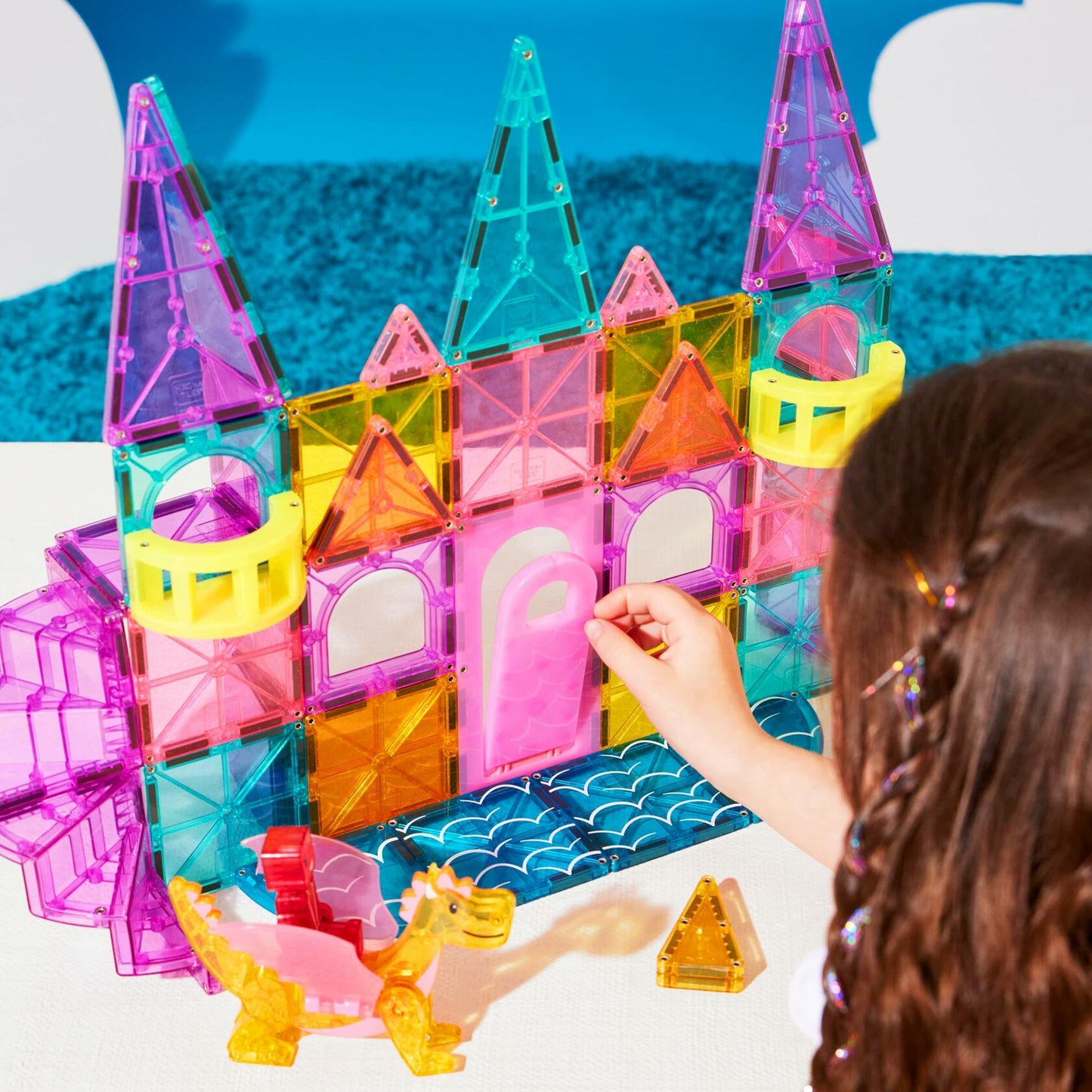 [Like_new] 48-piece deluxe set with unique castle-themed tiles