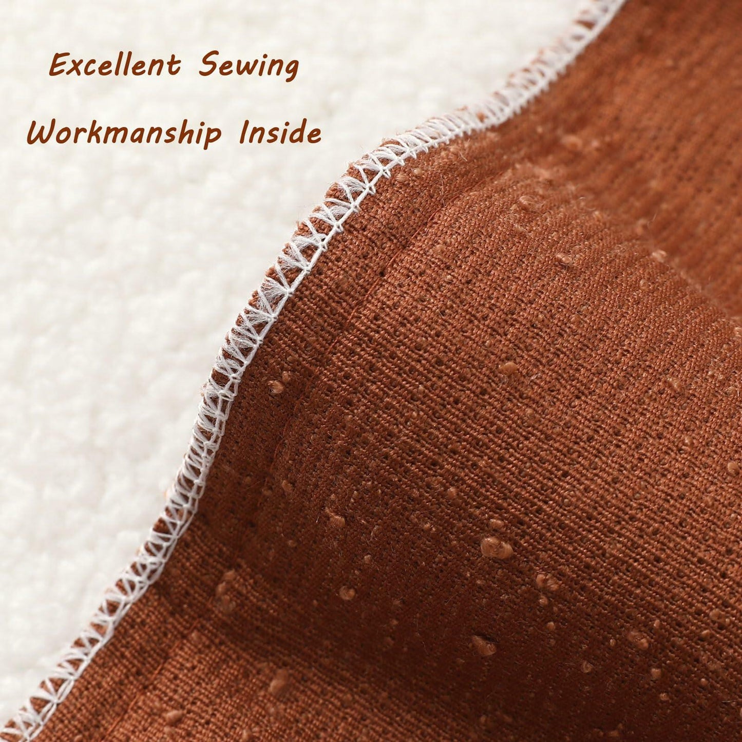 FUTEI Rust Decorative Throw Pillow Covers 12x20 Inch Pack of 2 Soft Cozy