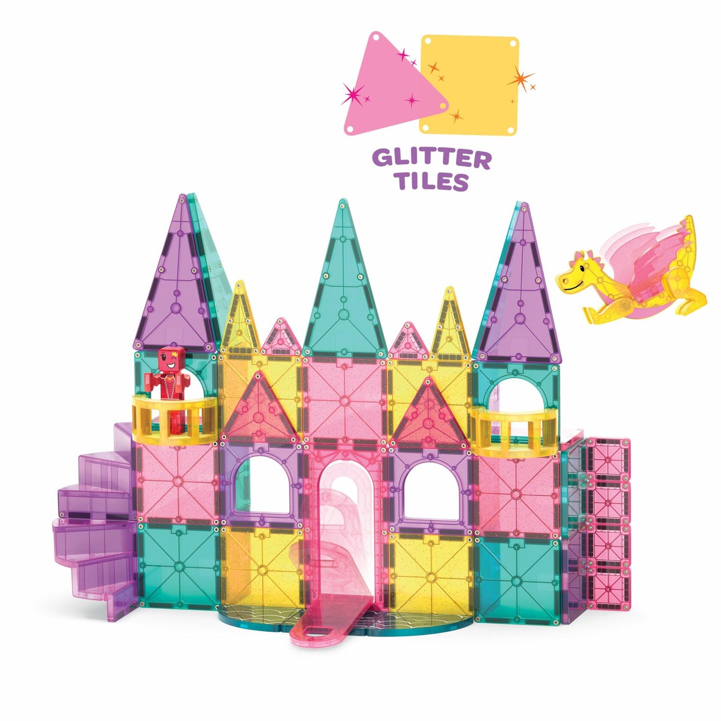 [Like_new] 48-piece deluxe set with unique castle-themed tiles