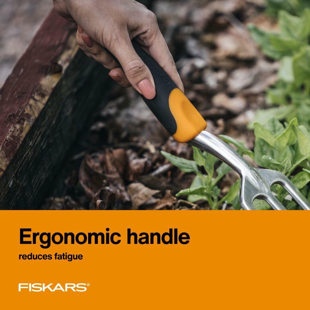 Fiskars Ergo Cultivator Heavy Duty Garden Tool with Hanging Hole 12"