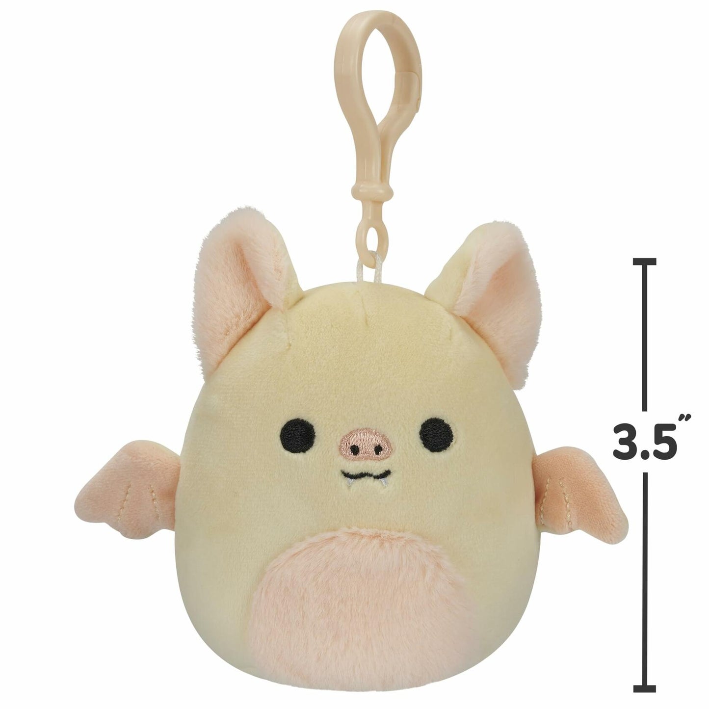 Squishmallows Clip-On Meghan The Bat 3.5" Yellow Small