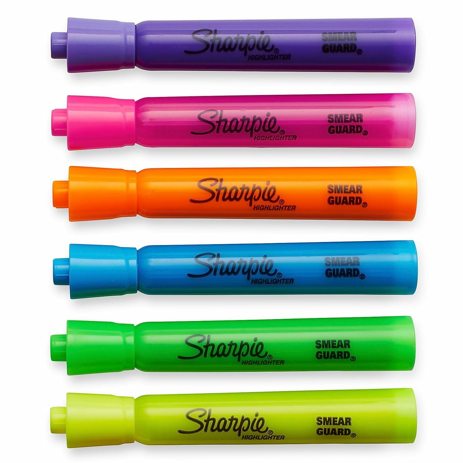 SHARPIE Tank Style Highlighters Chisel Tip Assorted Ink Colors 12 Pack