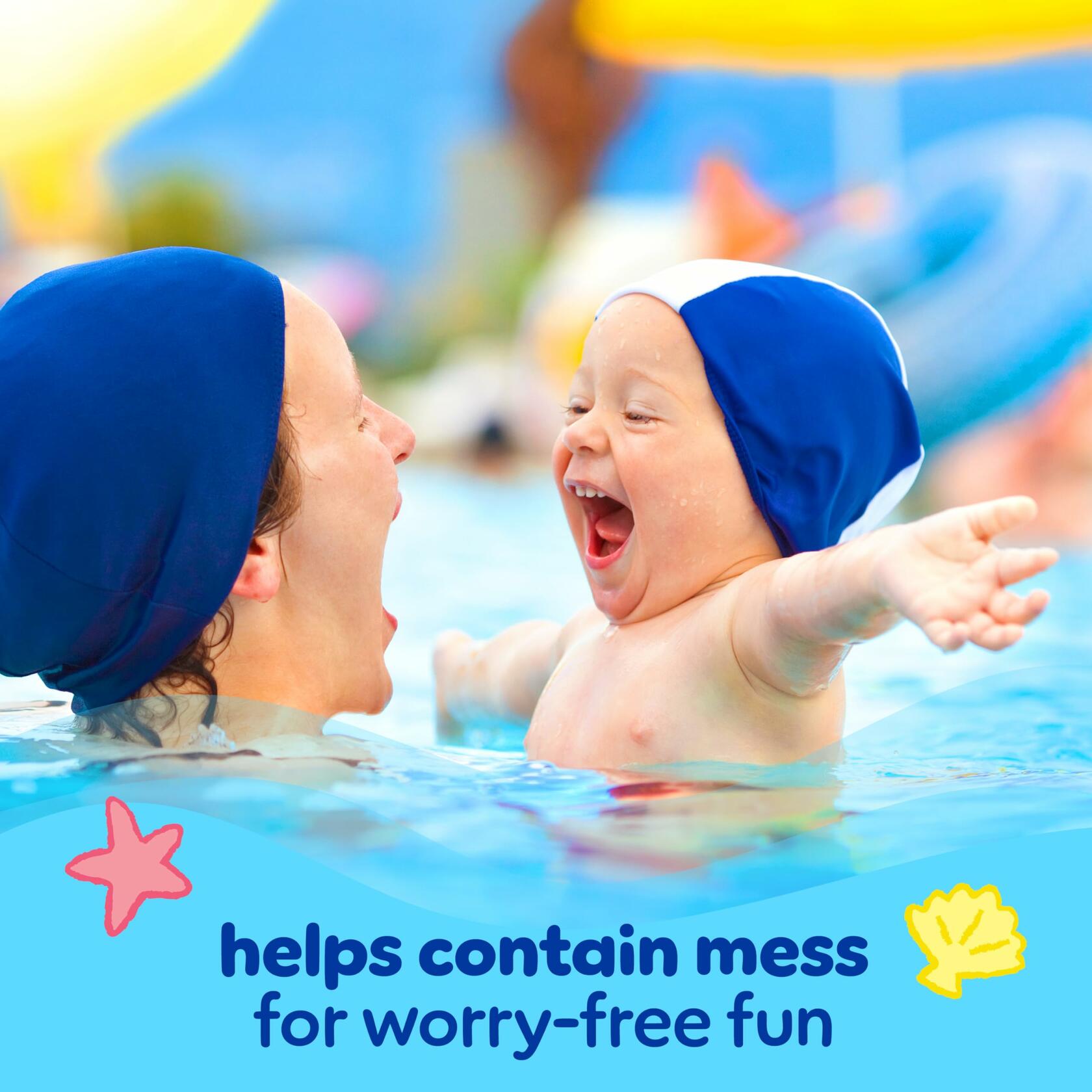 Pampers Swim Diapers Splashers Gap-Free Disposable Baby Swimming Pants Size 4