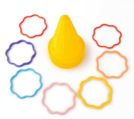 18 Pc Plastic Ring Toss Game for Kids Unbranded Colorful Set