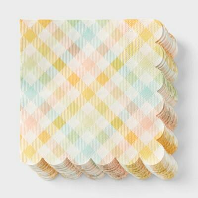 Spritz™ Easter Plaid Lunch Napkins 30ct Party Tableware Spring Decor
