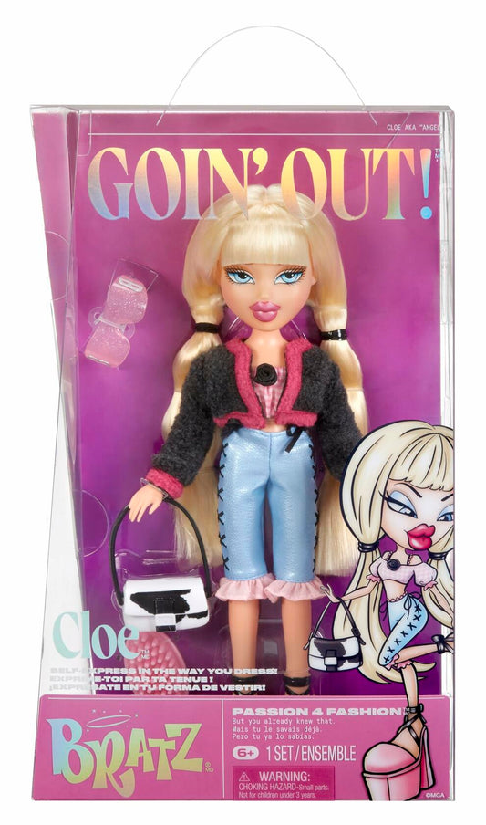 Bratz Goin’ Out! Cloe Fashion Doll with Accessories Medium Light Blue Eyes