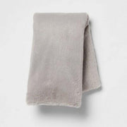 Room Essentials Plush Body Pillow Cover Gray 20x50 Zipper Closure
