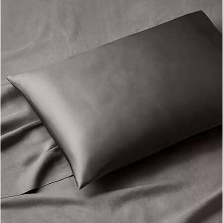 Casaluna Silk Pillowcase Standard Grey 100% Silk Size Standard