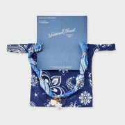 Universal Thread Bandana Print Necklace & Pouch Light Blue