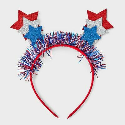 [Like_new] Americana Star and Tinsel Headband Red White Blue Multi-Color