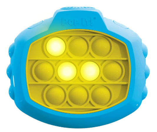 [Like_new] Buffalo Games Pop It! Pro Light Up Pattern Popping Game Blue Yellow