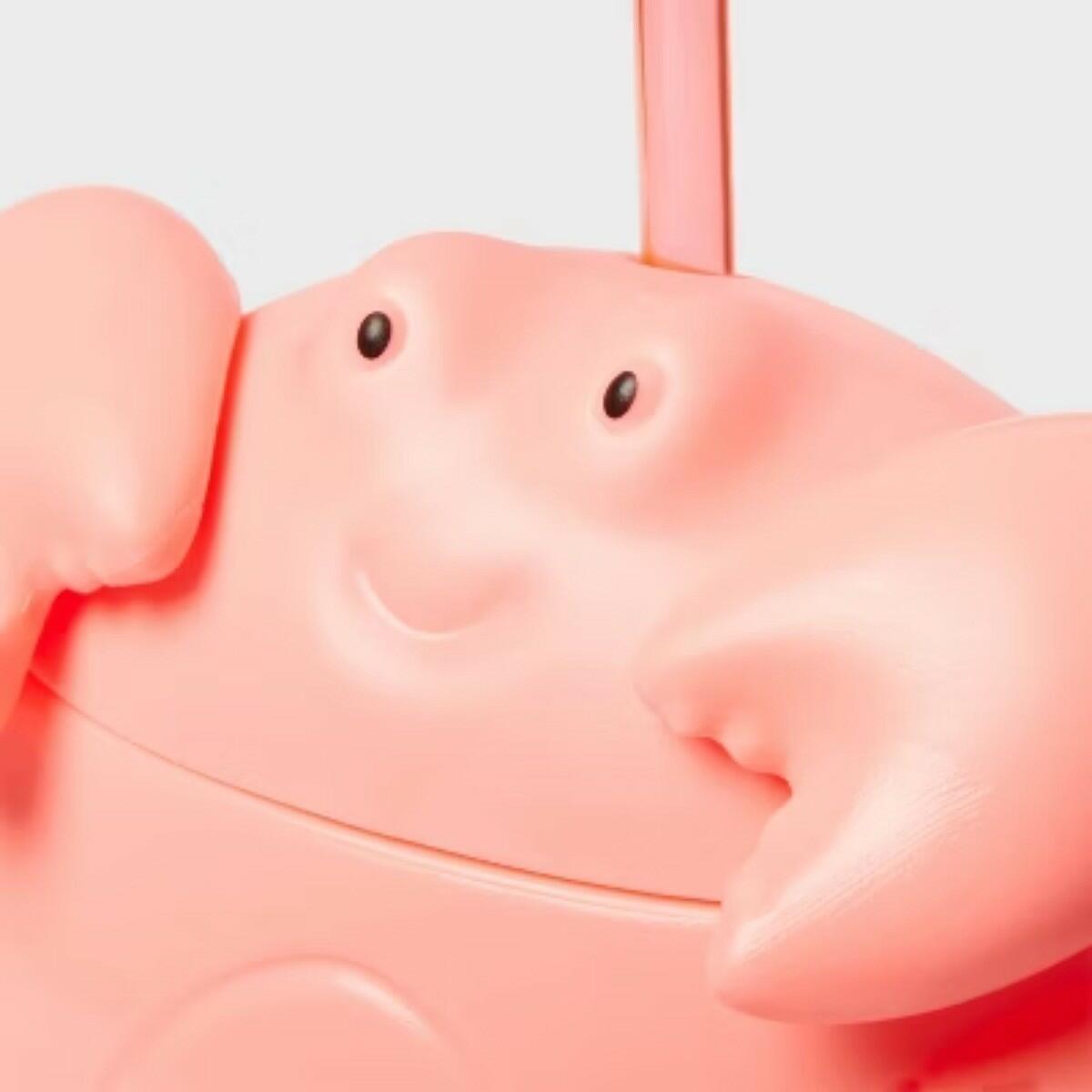 Sun Squad Figural Crab Tumbler Plastic 20 fl oz Cold Beverages Pink